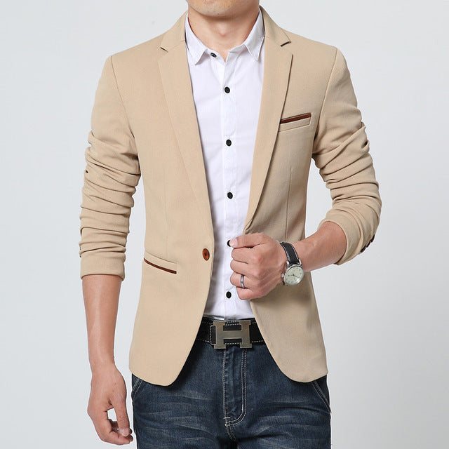 Beige Blazer Suit